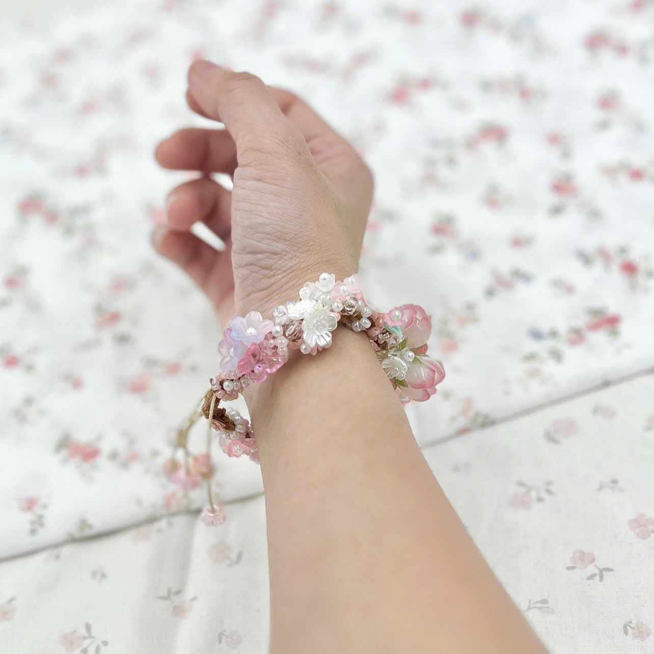 Flower Macrame Bracelet, Kawaii Bracelet