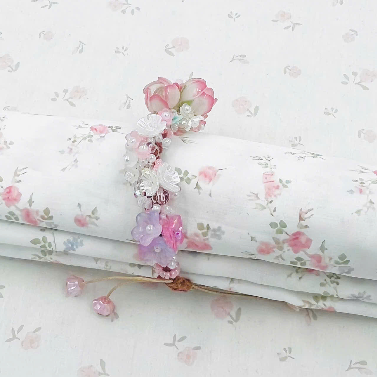 Flower Macrame Bracelet, Kawaii Bracelet