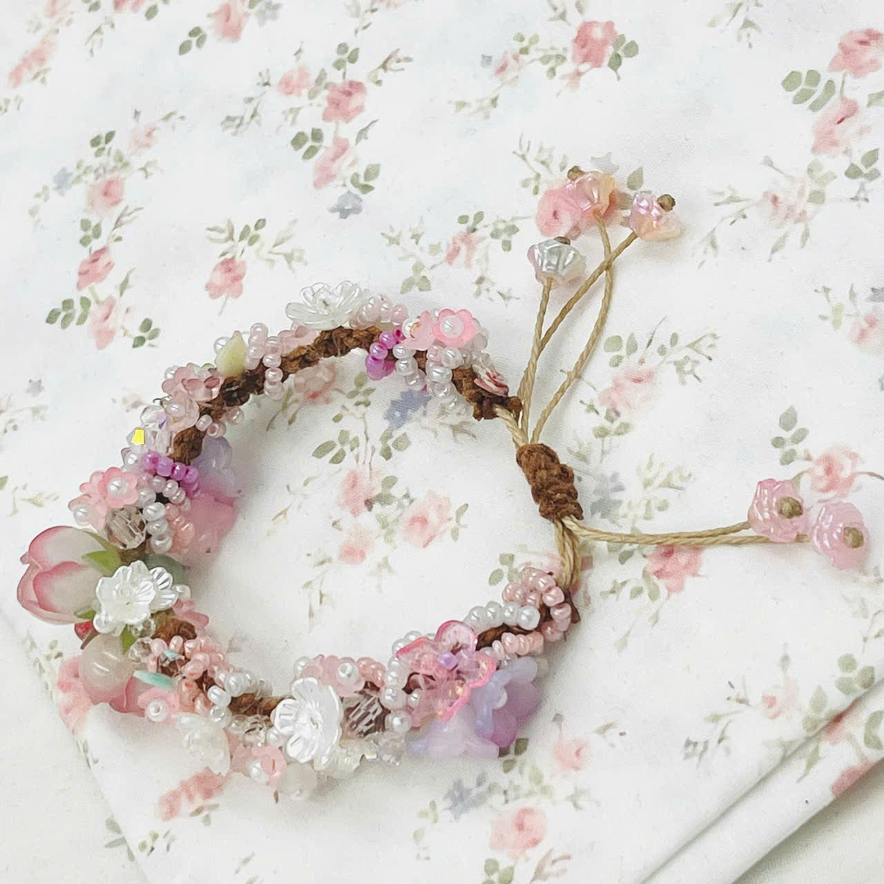 Flower Macrame Bracelet, Kawaii Bracelet