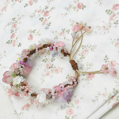 Flower Macrame Bracelet, Kawaii Bracelet