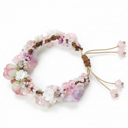 Flower Macrame Bracelet, Kawaii Bracelet