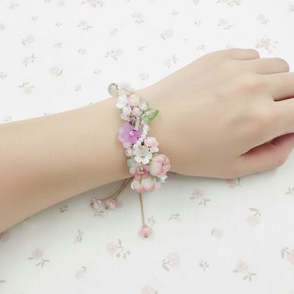 Flower Macrame Bracelet, Kawaii Bracelet