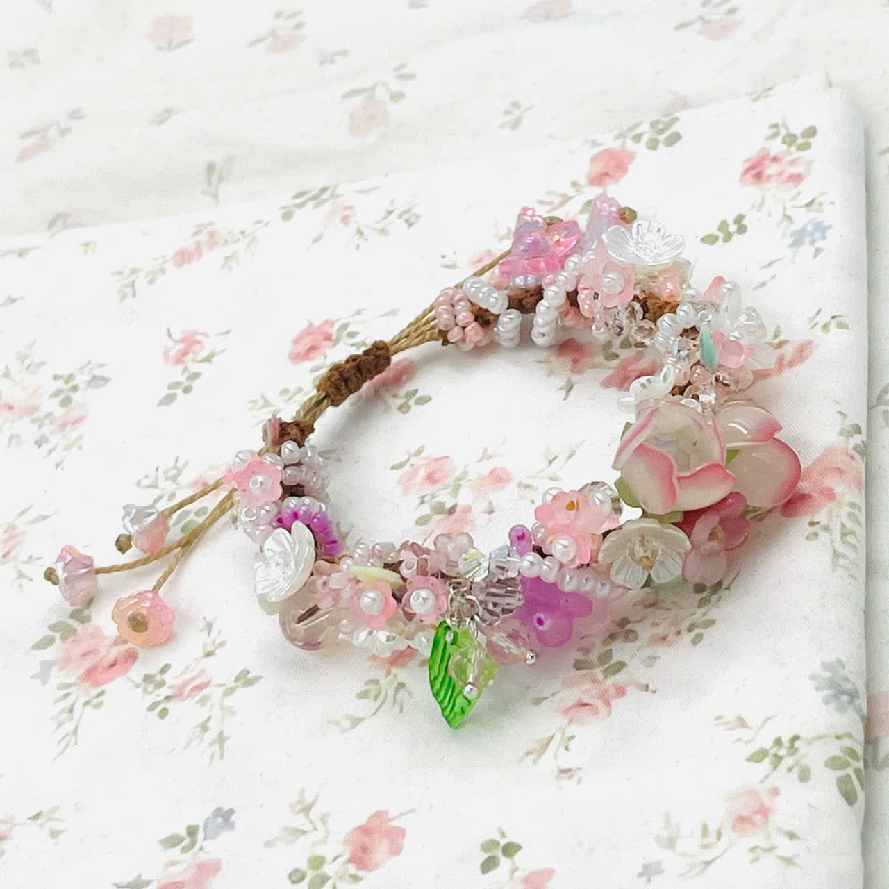 Flower Macrame Bracelet, Kawaii Bracelet