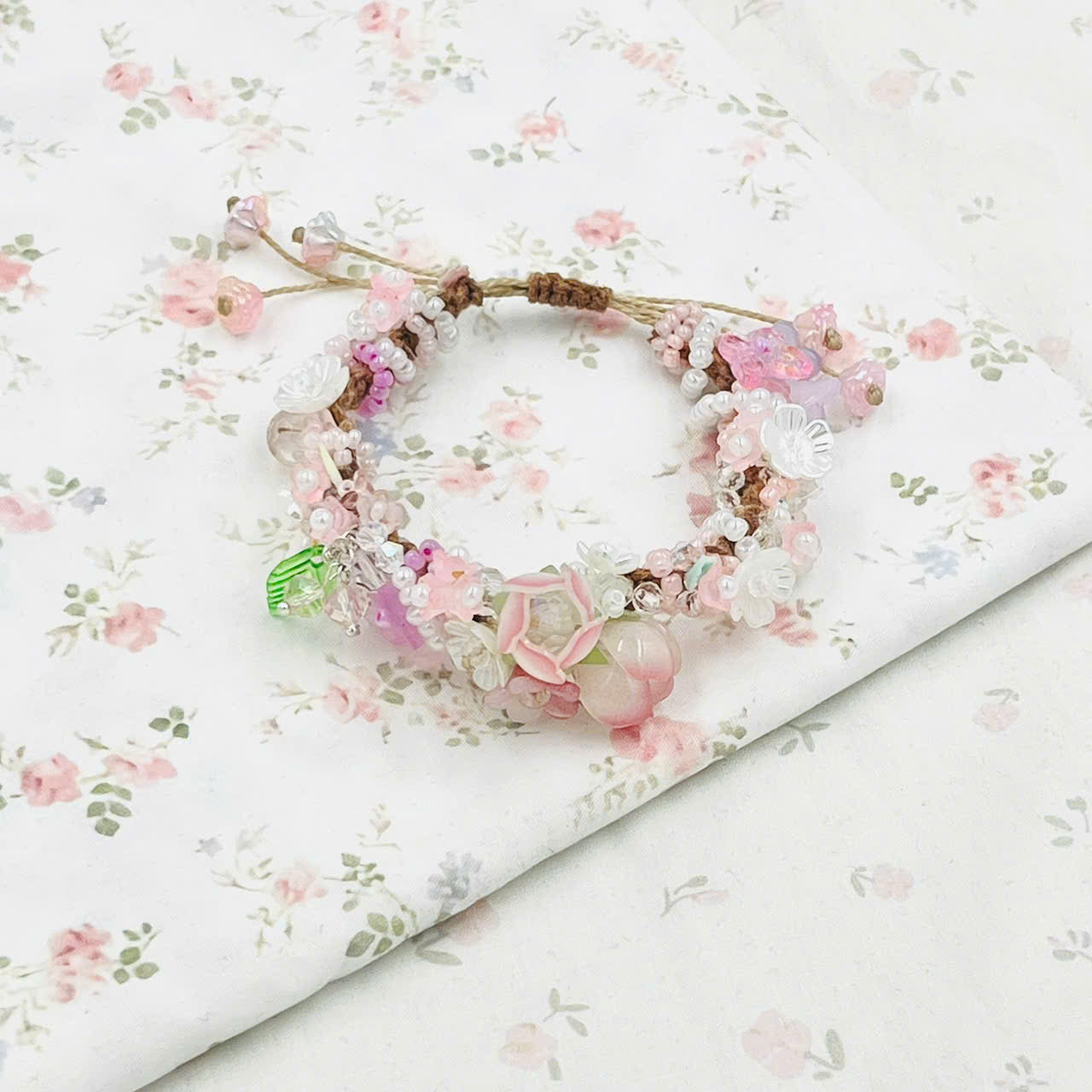 Flower Macrame Bracelet, Kawaii Bracelet