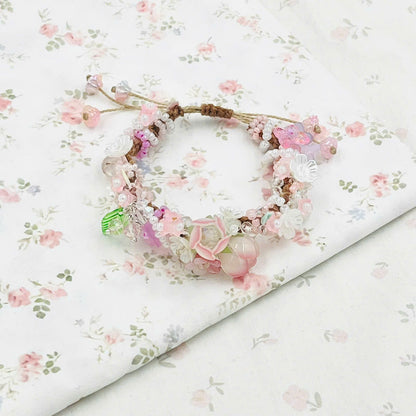 Flower Macrame Bracelet, Kawaii Bracelet